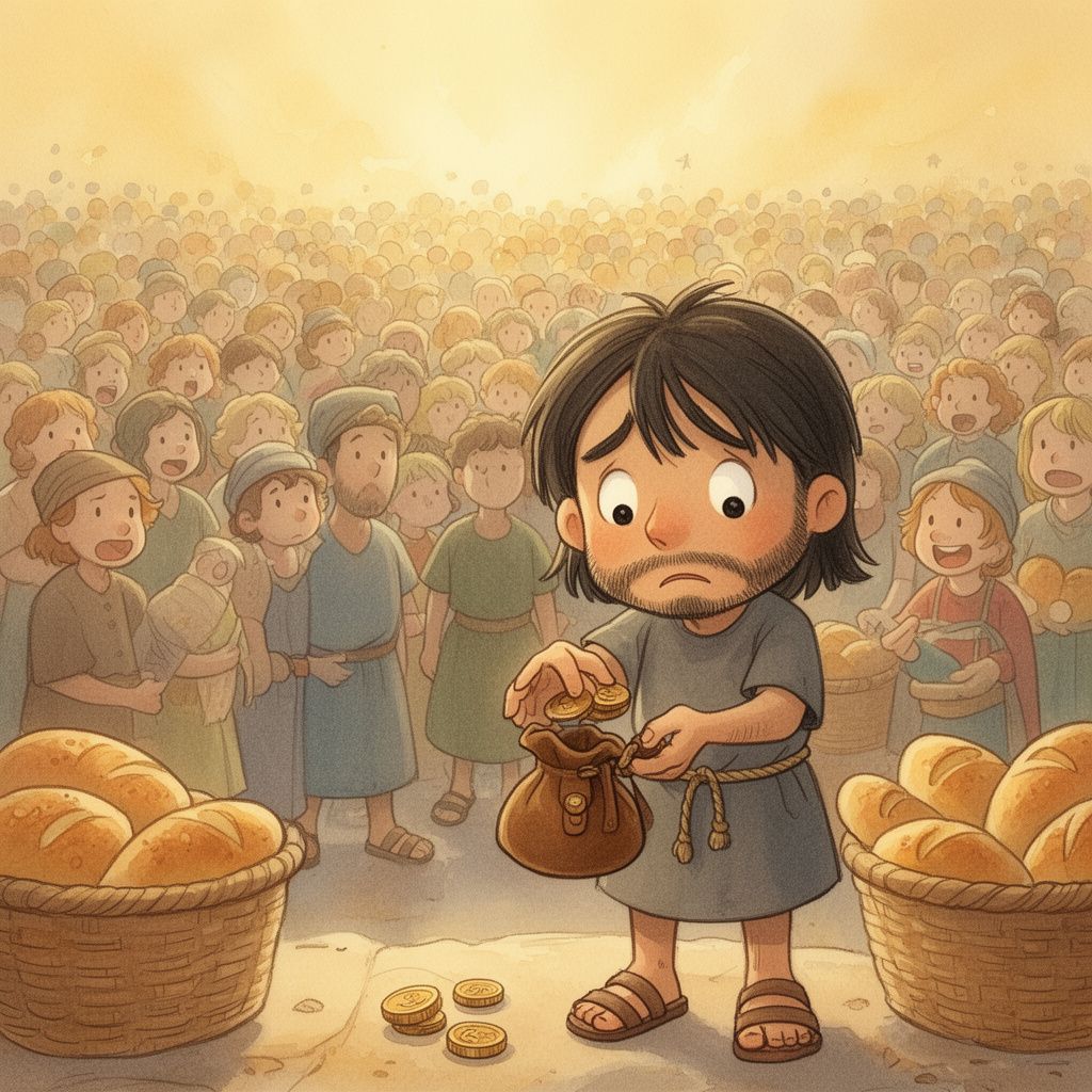 The Boy Who Shared His Lunch: Philip thought hard. He counted up all the money they had. Then he shook his head. Even months and months of work would not buy en